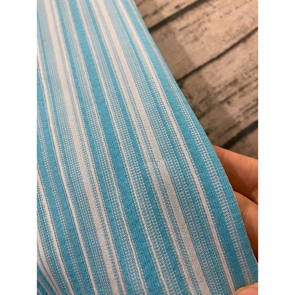 70s Vtg Psychedelic Boho Striped Pants Flare 27"x29" Lagenlook Disco Blue - Picture 5 of 7